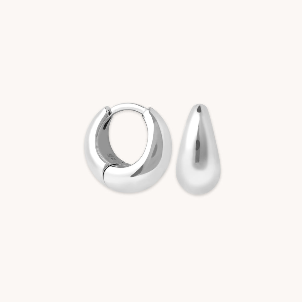 Dome Huggies in Silver
