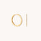 White Topaz Pavé Hoops in Solid Gold